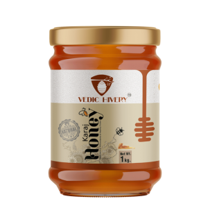 Karanj Honey in a 700g & 1000g Jar with Rich, Earthy Color