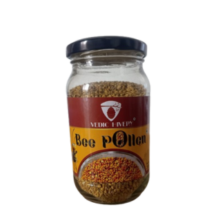 200g jar of 100% pure Vedic Bee Pollen, a natural superfood packed with nutrients